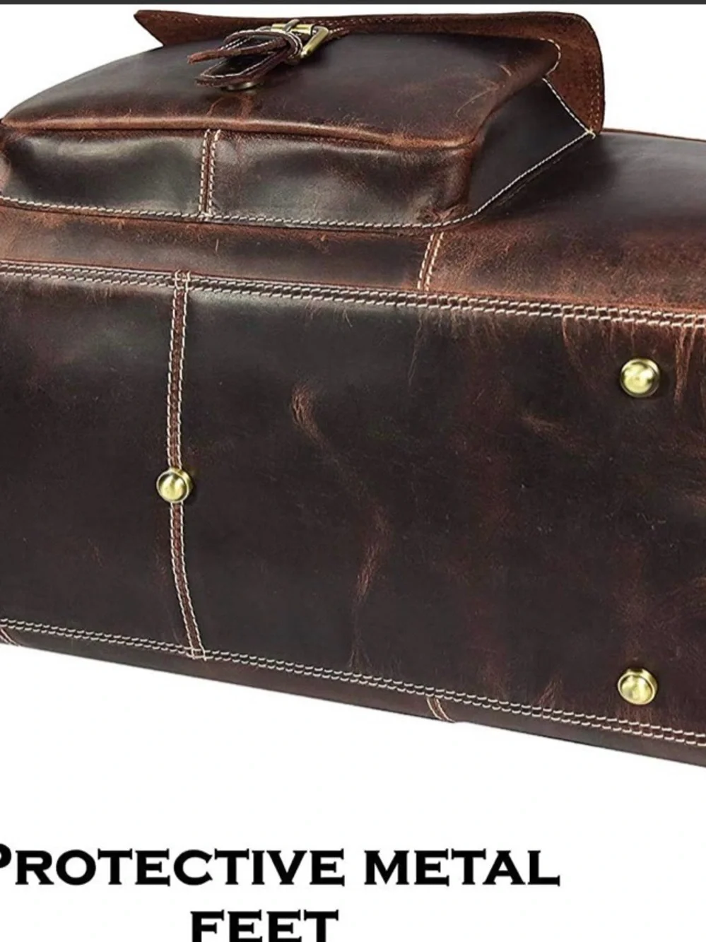 Men's Dark Brown Leather Travel Bag - Classic Carryall